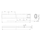 Dimension drawing — Long mechanically loadable connectors with spacer for AFL overhead power line, ZLAFD type